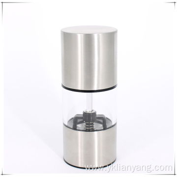 Stainless manual salt and pepper grinder mill set